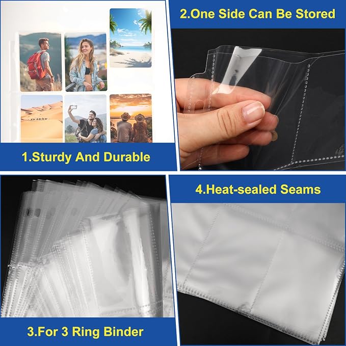 2160 Pockets Card Sleeves Binder Sheets, 9 Pocket Card Sleeves - Image 3
