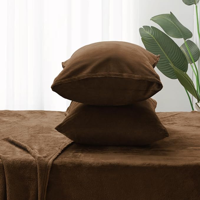 BEDELITE Flannel Sheets Queen Size Brown - Image 7