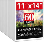 ESRICH Canvas for Painting 11x14, 60 Pack Canvas Boards for Painting Cotton by ESRICH