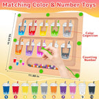 MTYOKILN Magnetic Color and Number Maze, Montessori Wooden Magnet Puzzle Game - Image 2