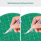 Headley Tools 10"x10" Round Rotating Cutting Mat, Self Healing Mat - Image 5
