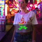 Tintnut Flame Pattern Glow in the Dark HTV Vinyl, stretch washable, suitable - Image 5