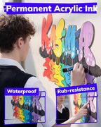 JusArt 14 Colors Jumbo Markers for Quick Bold Poster Banner Sign Lettering and - Image 6