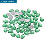 MECCANIXITY 50PCS Flat Back Acrylic Teardrop Gems 10x14mm Artificial Rhinestones - Image 3