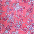 E-Tailor® Indian Ethnic 100% Cotton Voile Running Hand Block Print Natural - Image 2