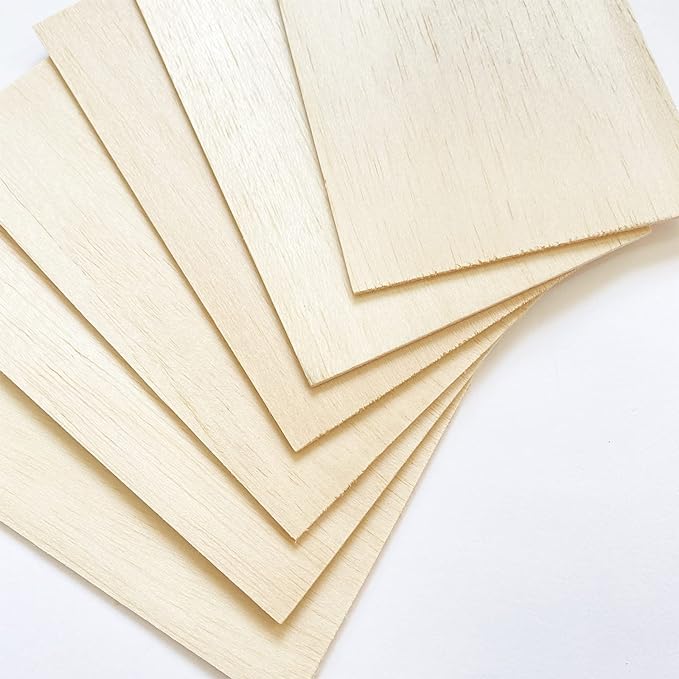 MUXGOA 20 Pcs Wood Sheets, Unfinished Balsa Wood Sheets - Image 4