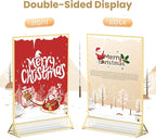 Double-Sided Gold Frames 4X6 Acrylic Sign Holder -6 Pack | Gold Picture Frames - Image 3