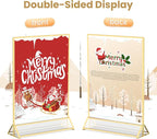 Gold Frames 5X7 Acrylic Sign Holder Double-Sided Picture Frames，12 PCS | - Image 3