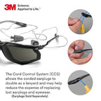 3M Safety Glasses, Virtua CCS, ANSI Z87, Corded Ear Plug Control System - Image 4