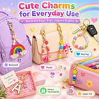 431PCS DIY Beaded Keychain Making Kit, Bag Charm Making Kit | A-Z Alphabet Beads - Image 8