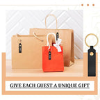 Wavyknot 50 Pcs PU Leather Keychain Blanks Bulk Laser Engraving Blanks Keychain - Image 7