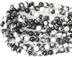 35PCS 10mm Natural Black White Zebra Jasper Gemstone Round Loose Beads Crystal - Image 3
