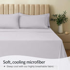 LuxClub 4 PC Sheet Set Bed Sheets Deep Pockets 18" Eco Friendly Wrinkle Free - Image 3