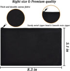 ZeeDix Canvas Zipper Pouch Bulk – 8.3 x 5 Inches Cotton Canvas Pouches - Image 2