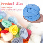 PATIKIL Wool Roving Yarn, 80G/2.82OZ Soft Felting Wool Pure Chunky Roving Yarn - Image 2
