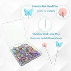 Hovesty 200pcs Sewing Pins Flat Head Straight Pins - Image 3