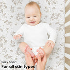 Yoofoss Pack and Play Sheets Fitted, Mini Crib Sheets 2-Pack - Image 4