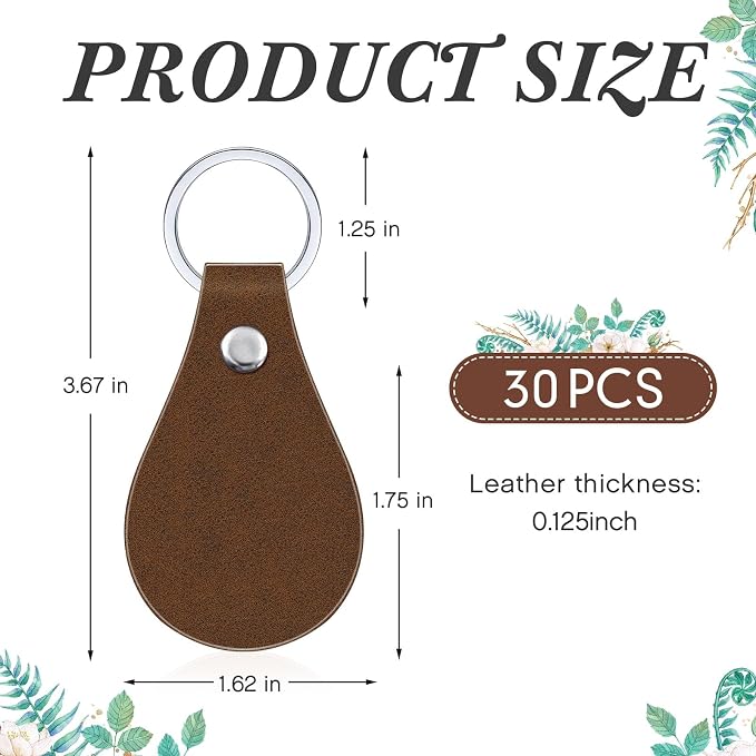 Taiyin 30 Pcs Leather Key Fob Kit - Image 2