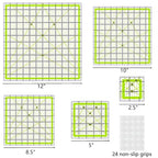 Quilting Rulers, 5 Quilting Templates Square Ruler - Image 4