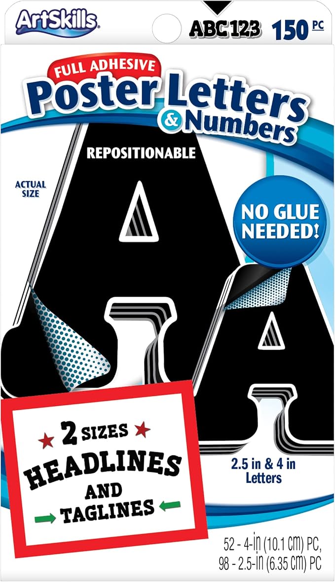 ArtSkills Paper Poster Letters and Numbers by ArtSkills
