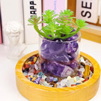 DUQGUHO Amethyst Healing Crystals Stones Set Natural Bulk Crystals Tumbled - Image 3