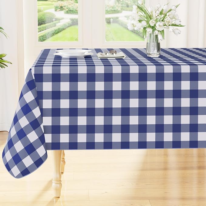 Smiry Rectangle Table Cloth, Waterproof Vinyl Tablecloth by Smiry