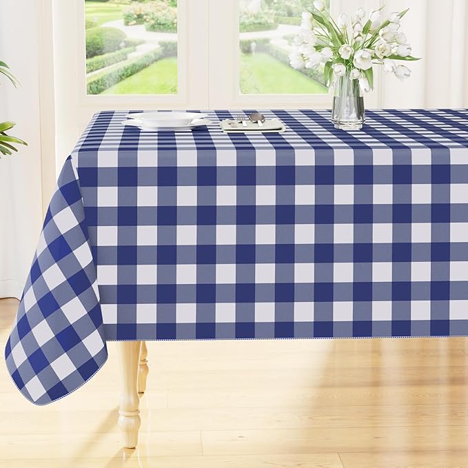 Smiry Rectangle Table Cloth, Waterproof Vinyl Tablecloths by Smiry
