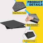 Treela 2 Pcs Customizable Polyethylene Foam Sheets 16x12x0.5" Black Thick - Image 3