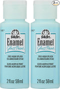 FolkArt Enamel Acrylic Craft Paint, Aqua Splash 2 fl oz Premium Matte Finish by FolkArt
