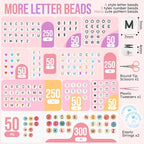 Pizooro Friendship Bracelet Kit, 28 Colors 5040 Pcs Clay Beads 1200 Pcs Letter - Image 4
