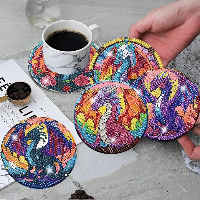 ijbnhd 8 PCS Diamond Art Coasters Kits - Image 5