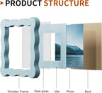 4x4 Wavy Picture Frame With Mat - Image 4