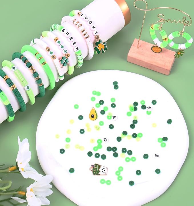 Wuollgess 3500 PCS Green Clay Beads - Image 2