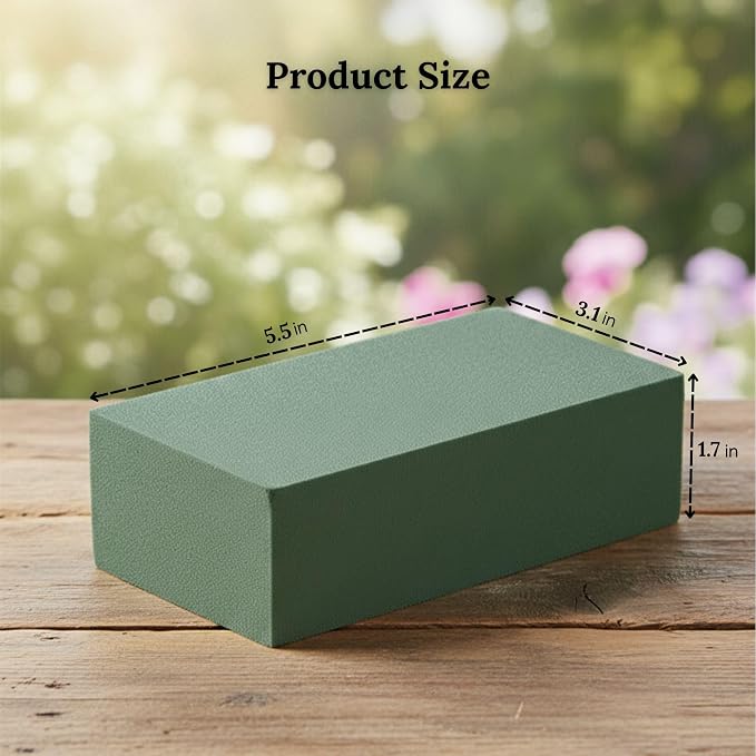 FLOFARE Pack of 3 Floral Foam Blocks Each Green Wet & Dry Flower Foam - Image 2