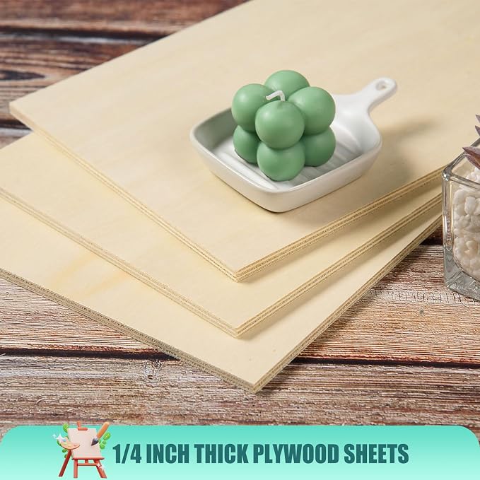6 Pack 10.7 x 7 x 1/4 Inch-6mm Thick Basswood Sheets - Image 6