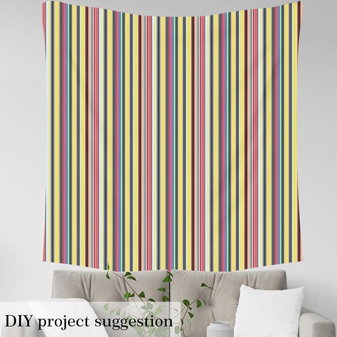 Colorful Stripes Fabric by The Yard, Mexican Style Soft Flannel Polyester No - Image 4