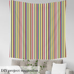 Colorful Stripes Fabric by The Yard, Mexican Style Soft Flannel Polyester No - Image 4