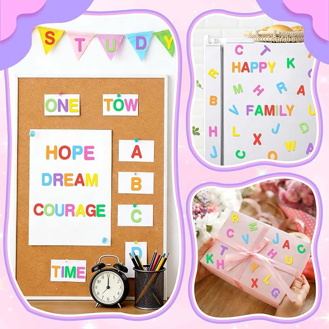 1312 Pcs Foam Letter Stickers, Self-Adhesive EVA Alphabet Stickers Small 1 Inch - Image 8