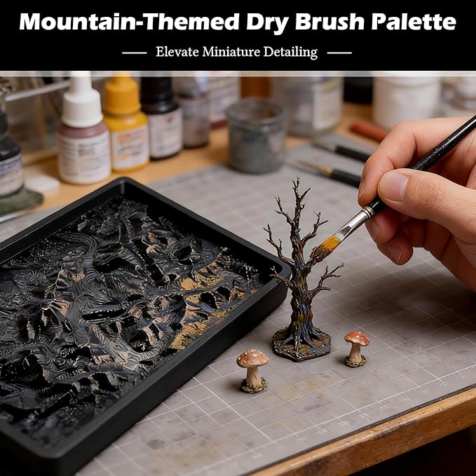 Fuyoooo Dry Brush Palette, Miniature Painting Dry Brush Palette - Image 3