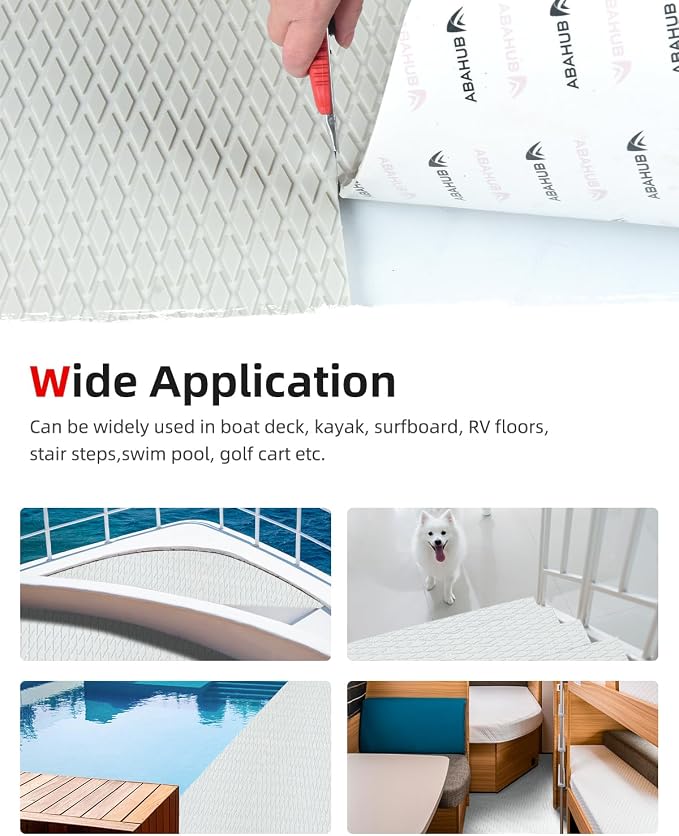 Abahub EVA Foam Boat Flooring Self-Adhesive Decking Surfboard Traction Pad | - Image 5