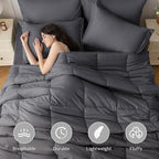 JOLLYVOGUE Queen Comforter Set, Ultra-Soft Bed in a Bag Queen Size 7 Pieces - Image 2