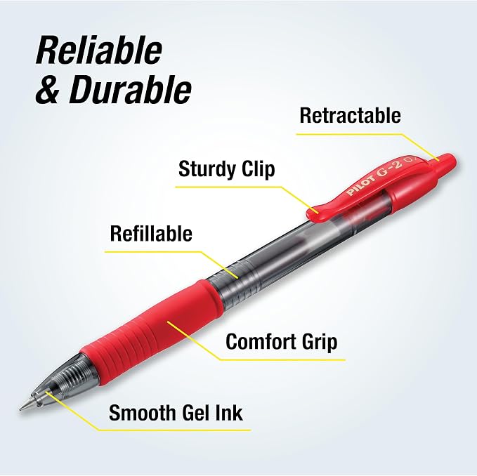 Pilot G2 Premium Gel Roller Pens, Fine Point 0.7 mm, Journaling & Office Writing - Image 3