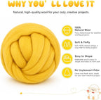 3.53oz Wool Roving: Needle Felting Wool White Roving Wool Felting Supplies Pure - Image 2