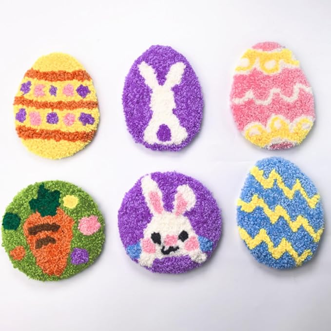 Avtytsda 6PCS Punch Needle Coaster Kit, Easy Punch Needle DIY Embroidery Set by Avtytsda