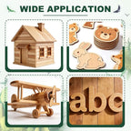 HARFINGTON 4pcs 2mm Basswood Plywood Sheets 8" x 8" x 3/32" Thin Unfinished - Image 6