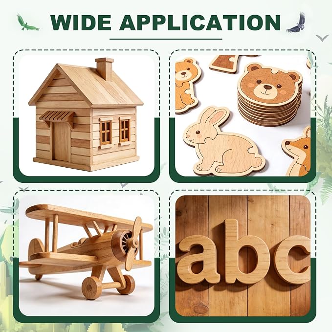 HARFINGTON 6pcs 2mm Basswood Plywood Sheets 6" x 6" x 3/32" Thin Unfinished - Image 6