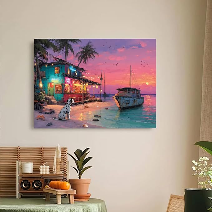 Diamond Art Kits for Adults Beginner, Beach DIY Landscape Painting Diamond - Image 5