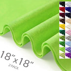 Apple Green Felt Fabric Sheets 18" x 18" 1.6mm Soft Craft Felt | Soft Precut by AblemeDeco