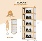 Magshion Display Cabinet with Acrylic Doors, 67.5" Tall, Natural | Full 4-Side - Image 2