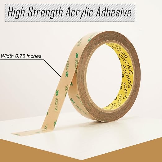 3M Double Sided Tape Heavy Duty Made of 300LSE 0.75"×36Ft Clear Mounting Tape - Image 2